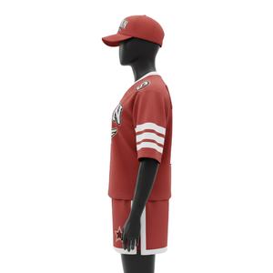 Women Football Short Set High Quality GSM Polyester Interlock Soft Fabric Red <b>White</b> <b>Panels</b> Custom Logo Women's Sets 100% Cotton - Product Image 3