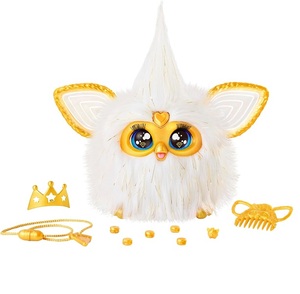 Nuevo Juguete de Peluche Interactivo Fur-by Gold Glam para Niñas y Niños de 6 Años en Adelante, Activado por Voz, Habla Inglés y Furbish - Product Image 1