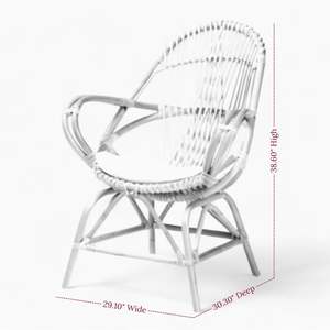 Simple Natural <b>Rattan</b> Wicker <b>Chair</b> Lounge <b>Chair</b> Modern Design Outdoor a Living Room Bedroom Restaurant Use - Product Image 4