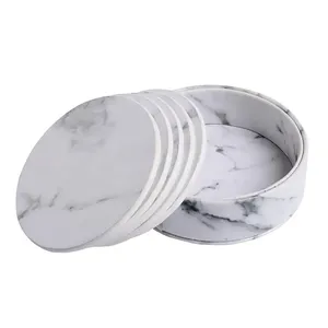 Modern & Stylish Design <b>Marble</b> Stone <b>Coaster</b> Best Quality Personalize White <b>Marble</b> <b>Coaster</b> Round Shape <b>Marble</b> <b>Coasters</b> for Drink - Product Image 6