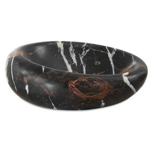 Bol en marbre noir naturel en forme de haricot, fait à la main, pierre moderne, revêtement mural pour salle à manger, cuisine, villa, luxe, résistant au feu, hôtel - Product Image 2