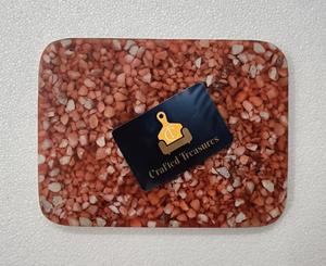 Tabla de quesos ecológica con diseño de piedras incrustadas en resina, bandeja para quesos, utensilios de cocina, accesorios de mesa al mejor precio - Product Image 3