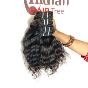 ผมต่อแบบเป็นลอนทรงหลวมทำจากหนังแท้สีดำดูเป็นธรรมชาติ - Product Image 5