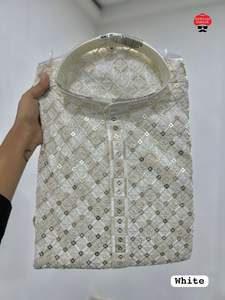 Jacquard de algodón pesado con trabajo de bordado pesado y Pijama de algodón Raymond - Product Image 6