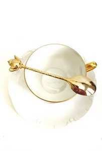 ช้อนชาเคลือบทองหรูหรา คุณภาพสูง เหมาะสำหรับเสิร์ฟชา กาแฟ ใช้ในบ้าน ครัวเรือน ใช้ได้ทุกวัน และในโอกาสพิเศษ - Product Image 2