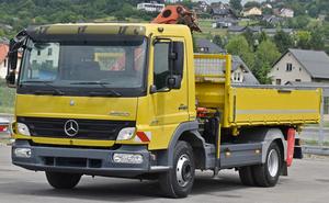 รถบรรทุกติดเครน Mercedes Benz Atego 818 ปี 2011 มือสอง รถดั๊มพ์ติดเครน รถยกติดเครน สำหรับงานก่อสร้าง ขนส่ง และบรรทุกสินค้า - Product Image 1