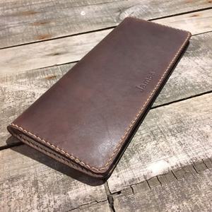 Funda de chequera Soporte de billetera personalizado Cartera de cuero genuino delgada de piel de vaca personalizada desgastada 2017 - Product Image 1