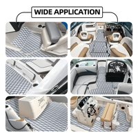 Revêtement de sol de bateau moderne carré brossé en matériau EVA antidérapant et imperméable XYF Marine, installation par clic