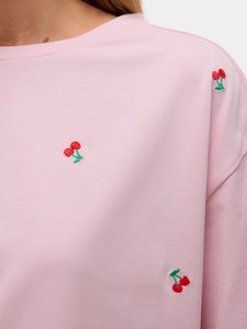 Camiseta personalizada para mujer con diseño de bordado, 100% algodón de alta calidad, salida de fábrica ecológica para camisetas con logotipo de verano - Product Image 6