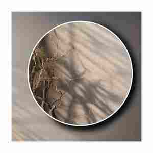 Espejo decorativo de joyería con marco de madera redondo hecho en La India de alta calidad y popular para uso en pared - Product Image 1