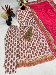 Lanzamiento del Nuevo Vestido Anarkali de Diseño Moderno para Fiestas, Tela de Algodón Cambray Puro y Pesado con Estampado Digital - Product Image 6