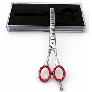 Ciseaux de coiffure professionnels de 6,7 pouces pour texturiser les cheveux, ciseaux à effiler en acier inoxydable, outil de coupe de salon réglable, fourniture OEM - Product Image 2