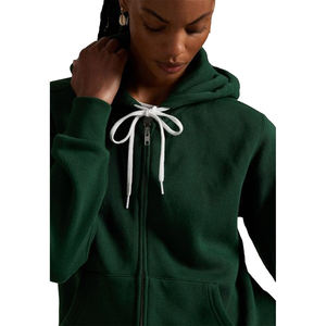 Sudadera con Capucha y Cremallera Completa al por Mayor, Sudadera con Capucha Unisex con Logotipo Personalizado, Sudadera Deportiva de Felpa de Algodón Grueso - Product Image 4