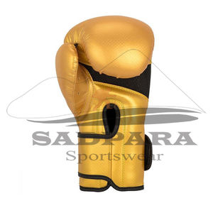 Guantes de boxeo duraderos de cuero de vaca con logotipo personalizado cómodos con cordones equipo de lucha de entrenamiento profesional para Muay Thai - Product Image 6