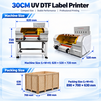 Nouvelle imprimante UV DTF DX7 A3 30CM 3D pour étiquettes en silicone TPU pour vêtements, transfert thermique, logos en relief, rouleau à rouleau