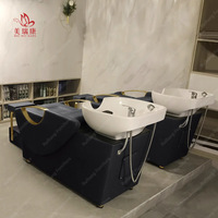 Lit de massage thaïlandais électrique moderne, lavabo de salon, bol à shampooing, lit et chaise