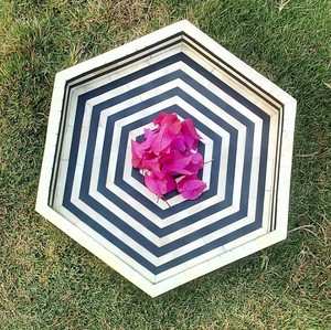 Plateau d'incrustation de mère d'excellente qualité pour la maison cuisine plateau de table à manger Design attrayant plateau de service de stockage de nourriture d'incrustation de mère - Product Image 3