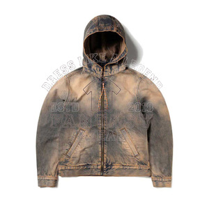 เสื้อแจ็คเก็ตยีนส์ฮู้ดดี้ลำลองและสตรีทแวร์สำหรับผู้ชาย ดีไซน์พรีเมียมสั่งทำพิเศษ ยี่ห้อ FANTASY WEAR OEM 2026 ได้รับการรับรองมาตรฐาน CE ISO - Product Image 1