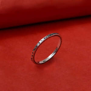Bague texturée en argent 925 pour femme, bijoux minimalistes, cadeau - Product Image 4