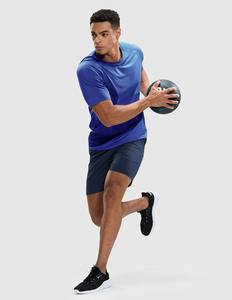 เสื้อยืดสตรีทแวร์แขนสั้นแห้งเร็วสำหรับผู้ชายเสื้อยืดเปล่าแห้งเร็วระบายอากาศได้ดีสีตามสั่ง - Product Image 4