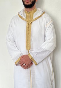 AL HIJRAH ABAYAS <b>Men's</b> Moroccan <b>Thobe</b> Premium Quality Digital Print Loose Long Sleeve Abaya XXL Size Handmade Traditional Prayer - Product Image 2