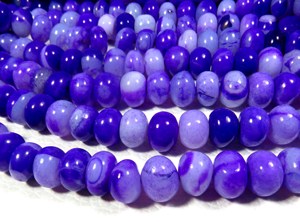 อัญมณีโอปอลสีฟ้า9มม. ลูกปัดเรียบแบบมีเชือกขัดเงาขนาด16 "อัญมณีธรรมชาติอัญมณีหลวม - Product Image 2