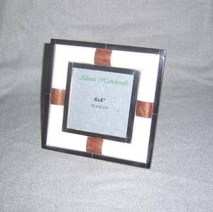 Marco de Fotos de Madera Hecho a Mano con Incrustaciones de Hueso, Ecológico y Personalizado, Regalo de Lujo Perfecto para Bodas y Aniversarios - Product Image 3