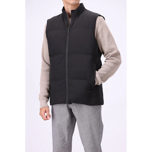 Wholesale Kippo Formal Style Puffer <b>Vest</b> 100% Polyester Paisley Pattern V-Neck Collar Zipper Closure Winter Outerwear - Product Image 1