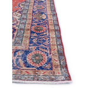 Alfombra de Lana Anudada a Mano de Gran Tamaño, Diseño de Medallón Rojo y Naranja, para Sala de Estar, Pasillo Rectangular, Modelo Pae-2427 - Product Image 4