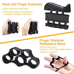 Kit d'entraînement réglable en caoutchouc pour exercices pratiques : Balle de doigt et renforceur de force de préhension - Product Image 5
