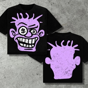 Streetwear fabricant personnalisé T-shirt 300 Gsm T-shirt 100% coton imprimé Dtg Épaule lourde Surdimensionné Boxy t-shirts - Product Image 2