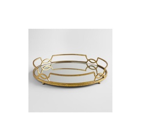 Bandeja de metal de la mejor calidad, bandeja decorativa de aluminio hecha a mano para el hogar para uso en la cocina a precio mayorista, uso en Navidad - Product Image 5
