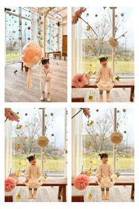 Kit de fleurs suspendues personnalisées indiennes, ensemble de fleurs de plafond bricolage, guirlande de décoration de mariage murale à fleurs flottantes, vente en gros - Product Image 4