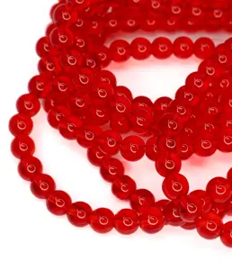 Cuentas de vidrio espaciador rojo arándano de alta calidad, suministro a granel al por mayor para fabricación de joyas y accesorios de bricolaje, cuentas de cristal de Murano - Product Image 3