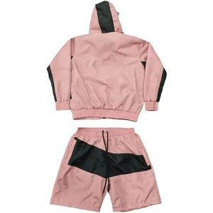 Custom <b>Men</b> High Quality Streetwear <b>Shorts</b> and Jacket 2 Piece Sweatsuit Nylon Zipper Hoodie Windbreaker <b>Short</b> Set For <b>Men's</b> - Product Image 6