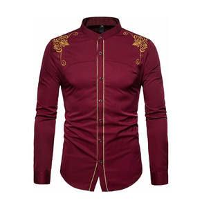 Chemise habillée pour homme à manches longues, boutonnée, à imprimé, col chemise, chemise habillée pour homme, respirante, coupe décontractée, nouvelle mode - Product Image 4