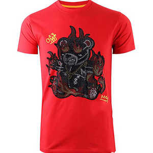 Camisetas de Hombre de Alta Calidad 100% Algodón con Pedrería, Cuello Redondo, Manga Corta, Secado Rápido, Transpirables, al por Mayor - Product Image 1