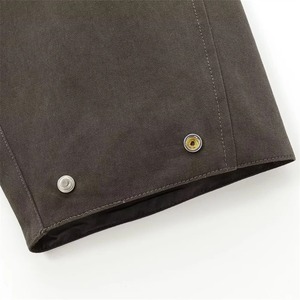 Chaqueta con cremallera de color sólido para hombre con bolsillo de manga larga, ropa informal con cuello, chaqueta para hombre, estilo Otoño Invierno, bolsillos con cremallera - Product Image 5