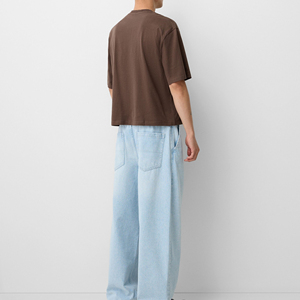 เสื้อยืดแขนสั้น100% กันยับสำหรับผู้ชายทรงบ็อกซี่ฟิตทรงหลวมมีลายพิมพ์ดิจิตอล - Product Image 2