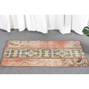 Alfombra de lana de retazos azul naranja Vintage 1,5X2,9 pies alfombra de sala de estar de tejido plano turco con respaldo de látex 4m de ancho - Product Image 3