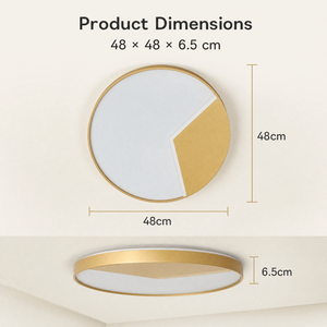 Modern Gold Round <b>Led</b> <b>Ceiling</b> <b>Light</b> With Acrylic Iron Surface Mount Design For Living Room <b>Bedroom</b> Dining Room - Product Image 2
