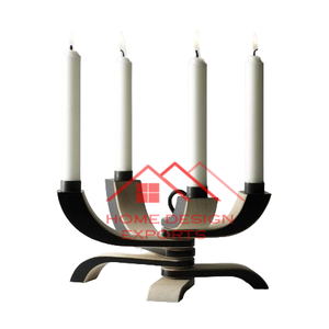 Home Hotel Decor Morden Luxury Design Wooden <b>Candle</b> Holder With Movable Arms Wooden Cadle Stand - Product Image 1