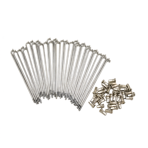 Motorcycle <b>Wheel</b> <b>Spoke</b> Kit-40 Pcs 3.00 mm X 120 mm <b>Spokes</b> & Nipples 90 Bend - Product Image 3