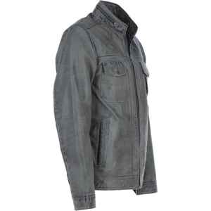 Veste en cuir décontractée pour homme d'hiver 100% haute qualité avec col montant, logo personnalisé sur le devant, coupe-vent, respirante, toile 2026 - Product Image 4