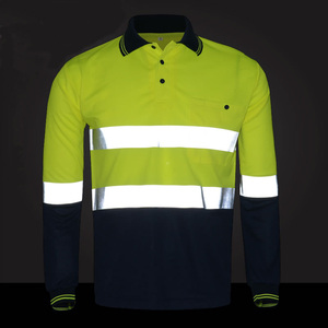 Camiseta Polo de Seguridad Personalizada de Manga Larga o Corta, Ropa de Seguridad Reflectante de Alta Visibilidad, Uniforme de Construcción, Camiseta Polo de Trabajo - Product Image 4