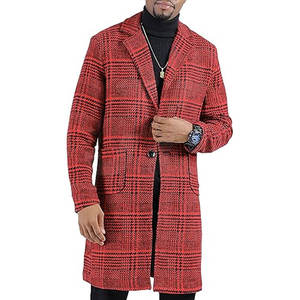 Abrigo largo de hombre con forma a medida y tacto elegante abrigo largo a medida para hombre con mangas completas - Product Image 2