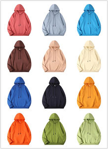 Wholesale 500gsm <b>Hoodies</b> <b>Men</b> Us Size Unisex 500 Gsm Pullover High Quality Heavyweight <b>Mens</b> Blank Oversized Fleece <b>Black</b> Hoodie - Product Image 5