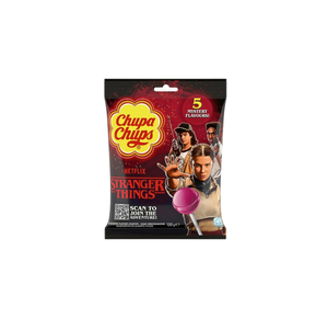 Auténticos Piruletas Chupaa Chupss STRANGER THINGS, 5 Sabores, Bolsa Compartible de 120g con Empaque Coleccionable para Pedidos al por Mayor B2B - Product Image 1