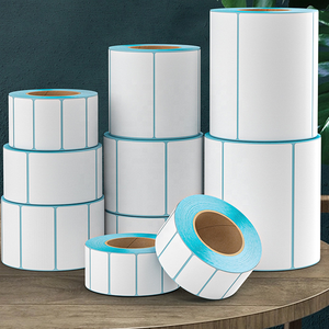 HONGFU Papier autocollant thermique direct durable personnalisé, rouleau de ruban d'étiquettes de codes-barres - Product Image 2