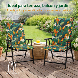 Loft Style 95x50x4cm Garden Chair <b>Cushions</b> Water Repellent Lightweight with Foam Filling and Fastening Straps for Outdoor Use - Product Image 5